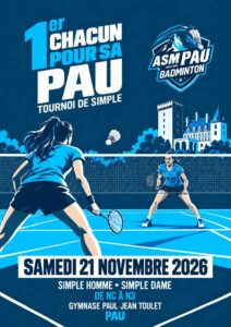 Lire la suite à propos de l’article Annonce tournoi de simple Chacun pour sa Pau